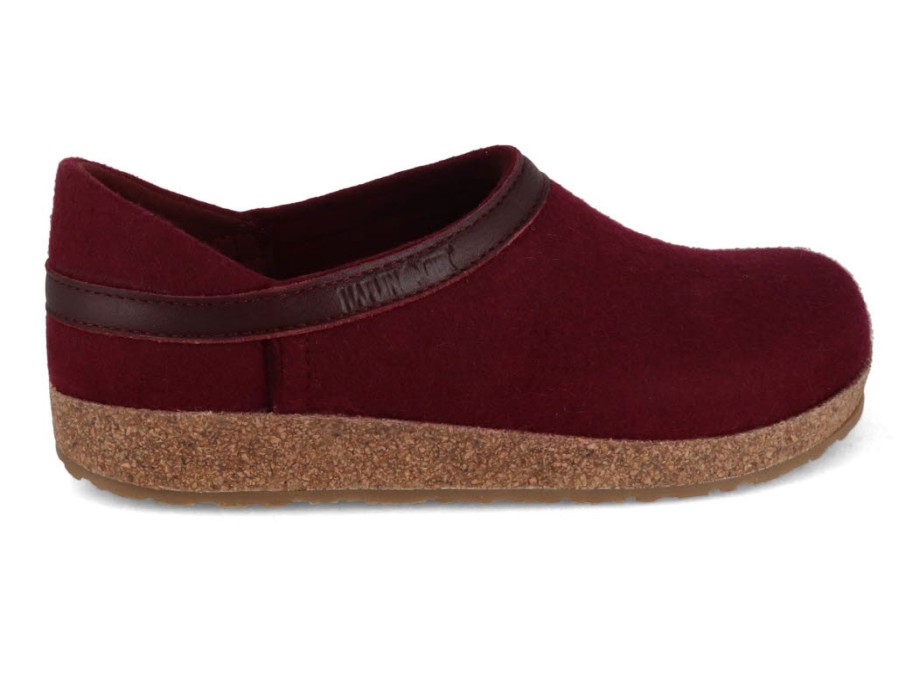 Haflinger Slippers Haflinger | Haflinger Gz Buffalo Slippers With Arch Support, Bordeaux