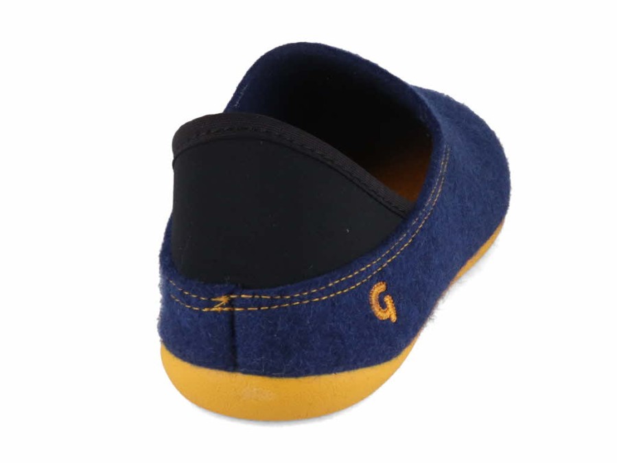 Men Gottstein | Gottstein Men Women Slippers 'Wool Slip-On', Midnight Lux