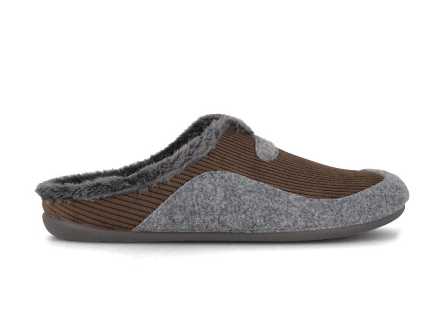 Men Varomed vital | Varomed Vital Men Slippers 'Caspar', Mocca