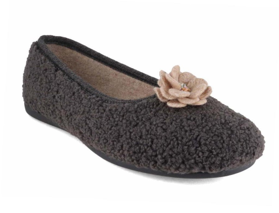 Women Varomed vital | Varomed Vital Women Felt Ballerinas 'Anny', Dark Gray