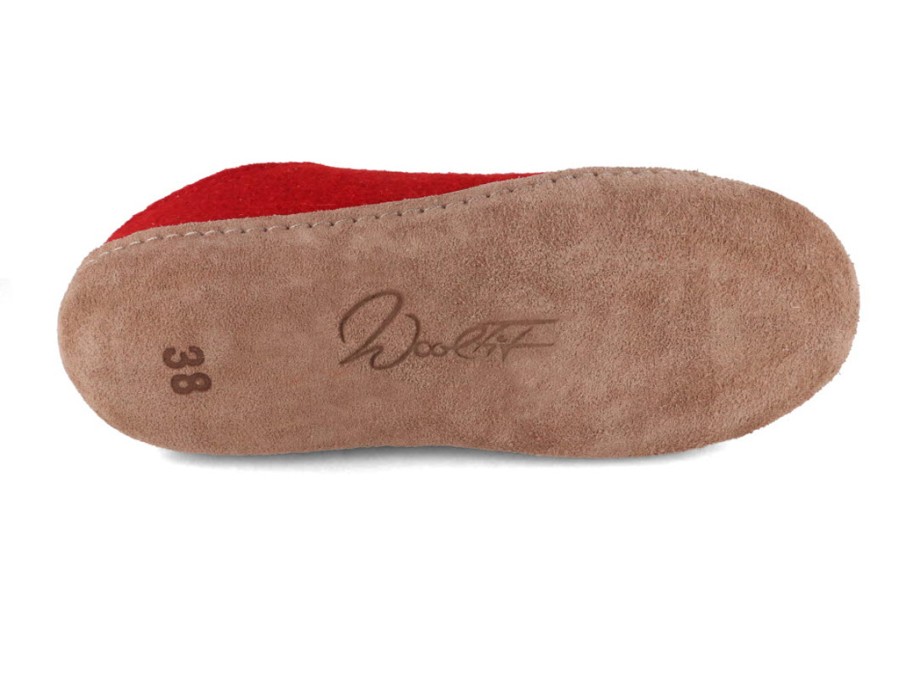 Men WoolFit | Woolfit® 'Tundra' Eco-Friendly Slippers, Red