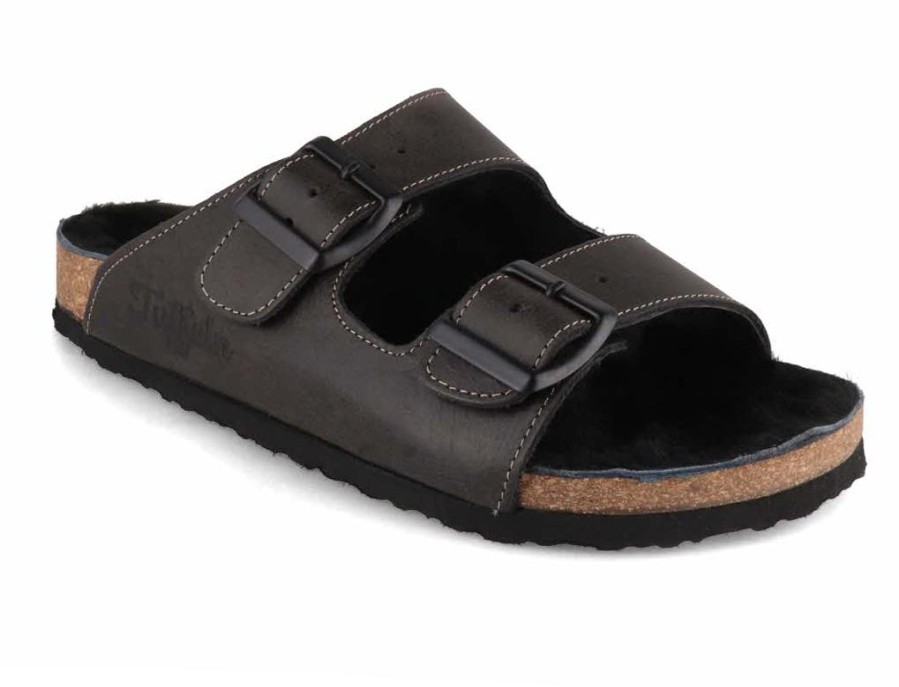 Women Tuffeln® | Tuffeln® Lambskin Sandals Comfortfuse , Black