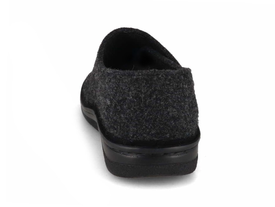 Men Berkemann | Berkemann Berkoflex Men Slippers 'Balian', Dark Gray