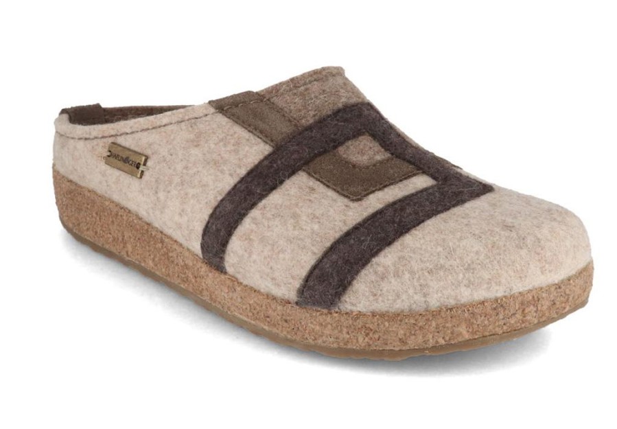 Haflinger Slippers Haflinger | Haflinger Women Felt Clogs 'Grizzly Lu', Beige