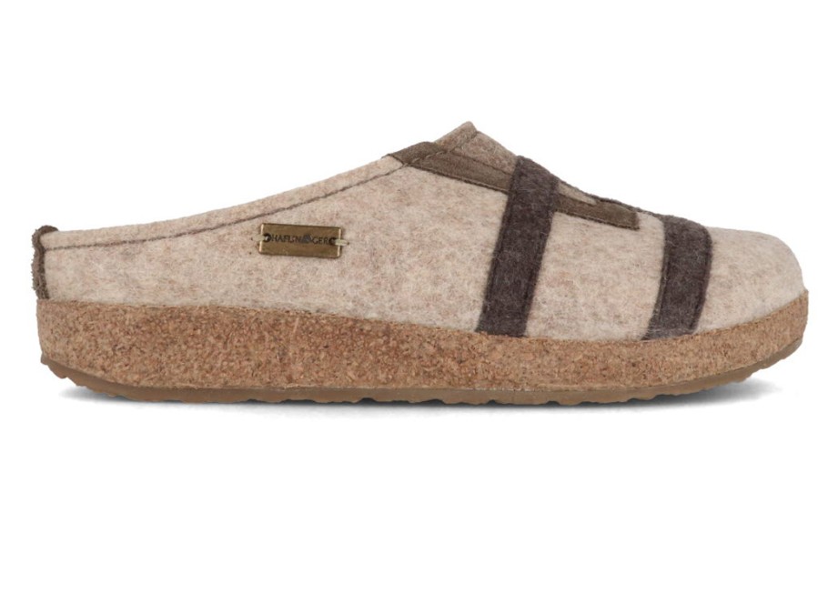 Haflinger Slippers Haflinger | Haflinger Women Felt Clogs 'Grizzly Lu', Beige