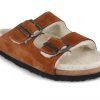 Women Tuffeln® | Tuffeln® Arch Support Lambskin Sandals Comfortfuse , Cognac