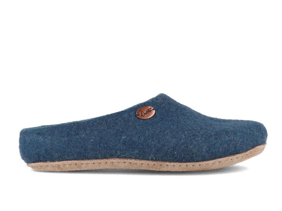 Men WoolFit | Woolfit® Summer Slippers 'Step', Blue + Turquoise