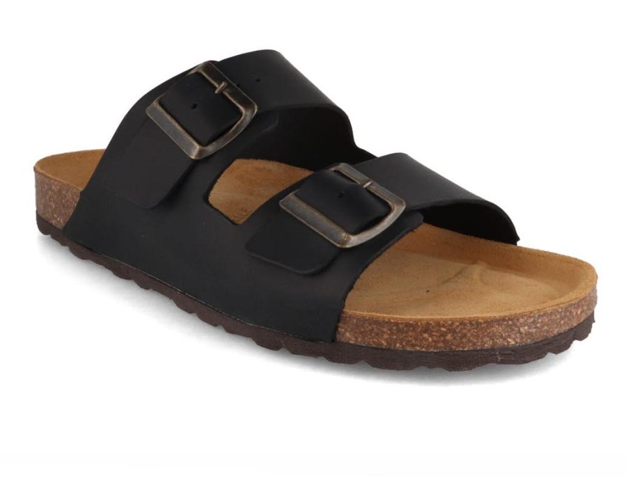 Men Tuffeln® | Tuffeln® Men Leather Sandals 'Fohr', Anthracite