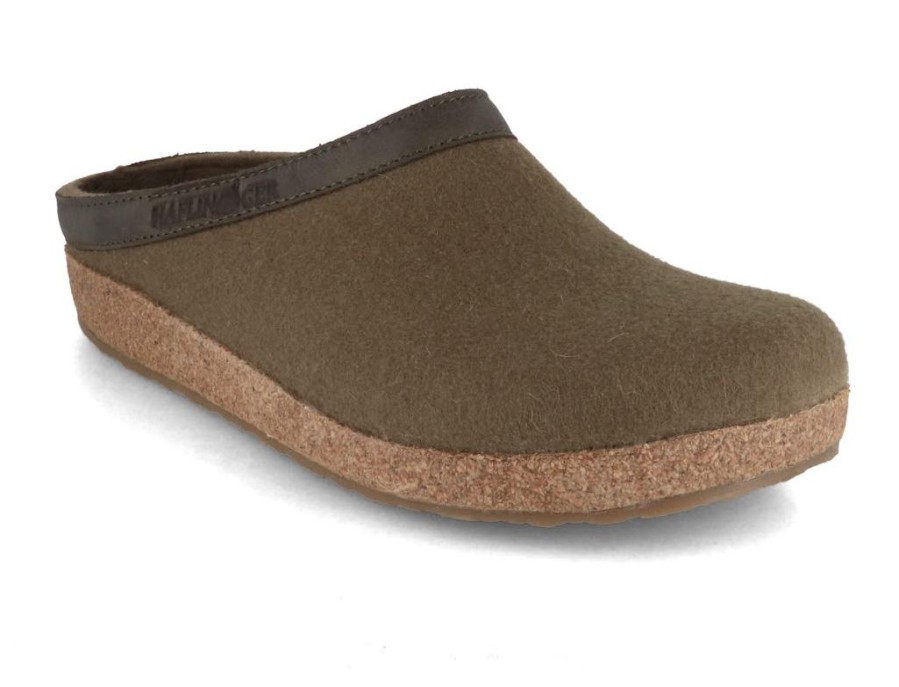 Arch Support Haflinger | Haflinger Felt Clogs 'Grizzly Torben Gzl', Earth