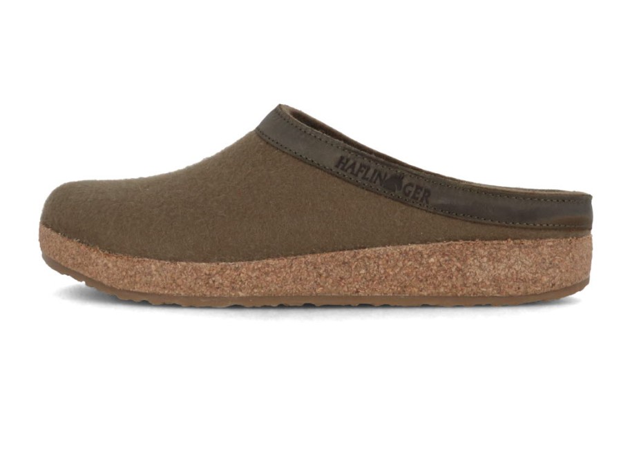 Arch Support Haflinger | Haflinger Felt Clogs 'Grizzly Torben Gzl', Earth