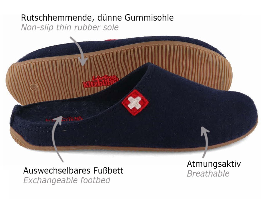 Men Living Kitzbuehel | Living Kitzbuehel Slipper | 3886, Night Blue