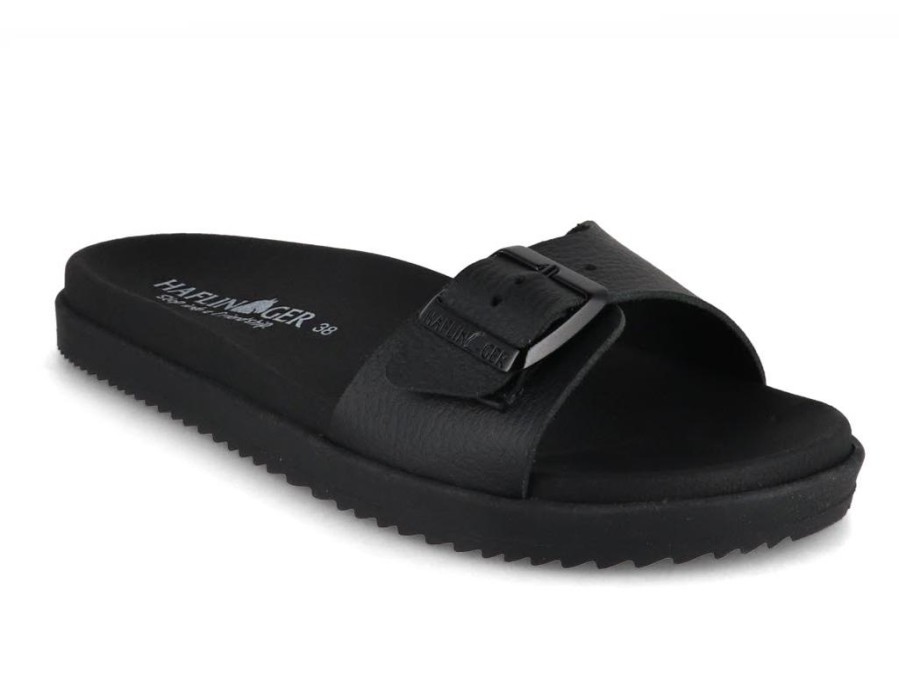 Women Haflinger | Haflinger Women Sandals 'Summer Slides Korfu', Black