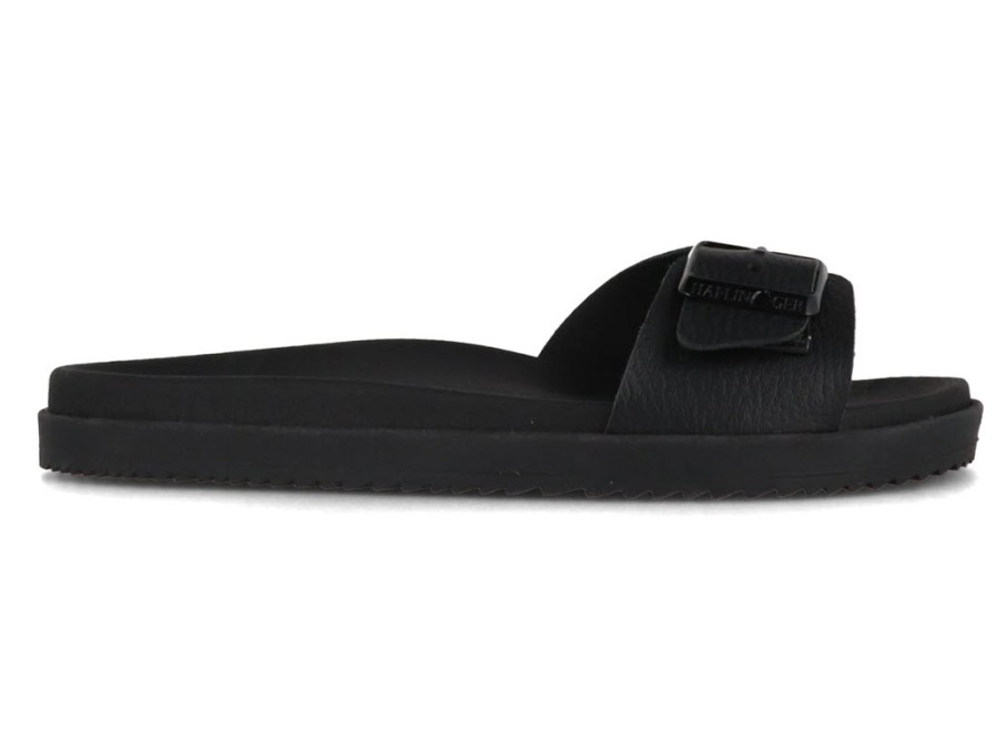 Women Haflinger | Haflinger Women Sandals 'Summer Slides Korfu', Black