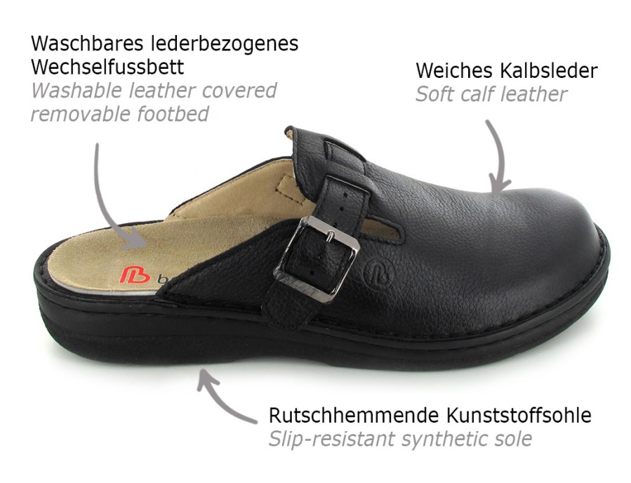 Men Berkemann | Berkemann Berkoflex Clog | Max, Black