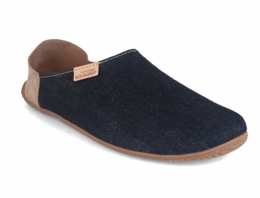 Women Living Kitzbuehel | Living Kitzbuehel Slipper | Leather Cap, Dark Denim