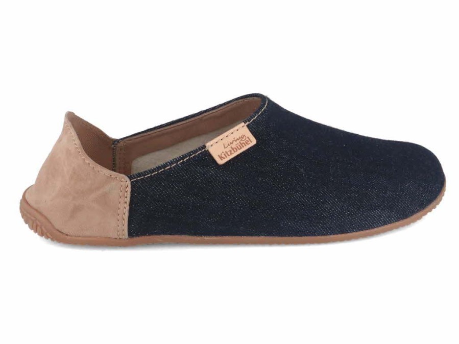 Women Living Kitzbuehel | Living Kitzbuehel Slipper | Leather Cap, Dark Denim