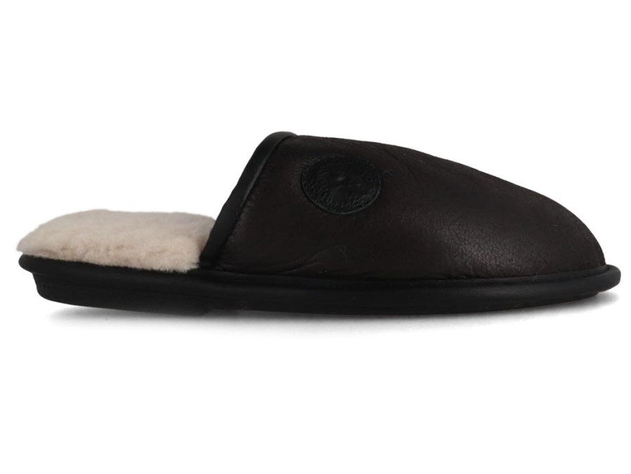 Girls Lammbock® Shearling Slippers | Lammbock® Men'S Shearling Slippers 'Ramsey', Dark Brown