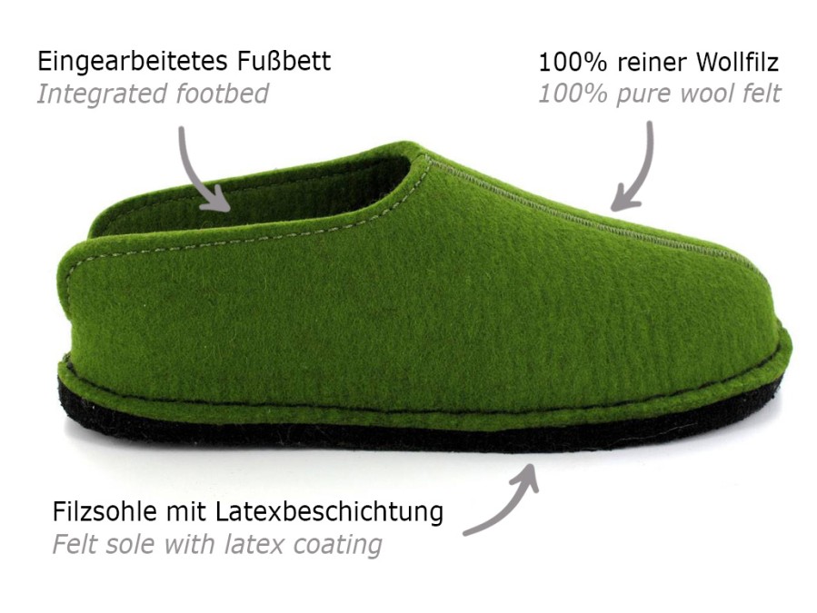 Arch Support Haflinger | Haflinger® Slippers With Arch Support Flair Smily, Grass-Green