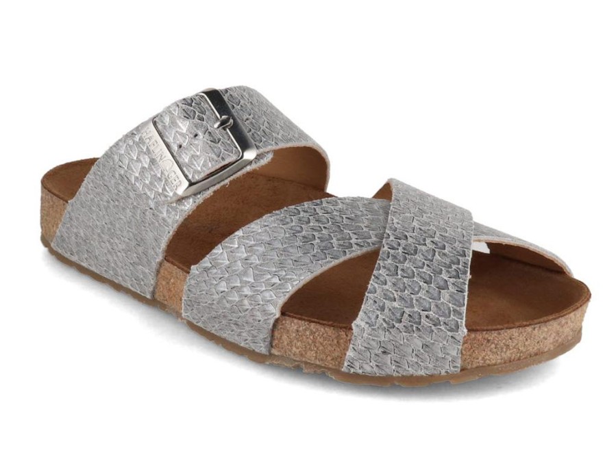 Women Haflinger | Haflinger Women Bio Sandals 'Animo', Silver Pine