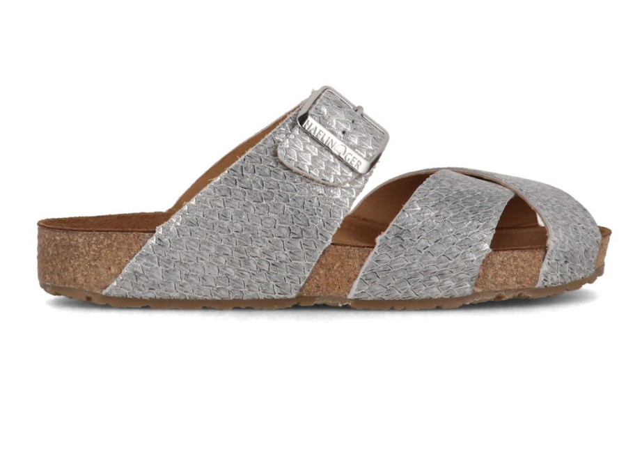 Women Haflinger | Haflinger Women Bio Sandals 'Animo', Silver Pine