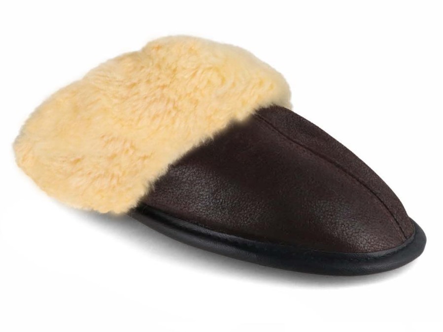 Women Lammbock® Shearling Slippers | Lammbock® Unisex Medical Shearling Slippers 'Lambert', Brown