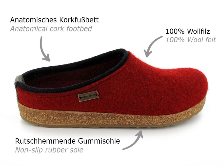 Haflinger Slippers Haflinger | Haflinger Clog | Grizzly Kris, Paprika