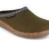 Haflinger Slippers Haflinger | Haflinger Women Men Gz Felt Clogs 'Grizzly Franzl', Olive