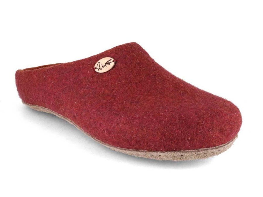 Men WoolFit | Woolfit® Summer Slippers 'Step', Red + Orange