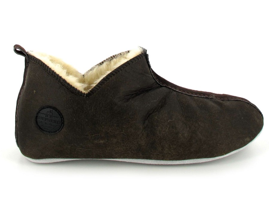 Girls Shepherd | Shepherd Men'S Sheepskin Slippers | Henrik, Oiled/Antique