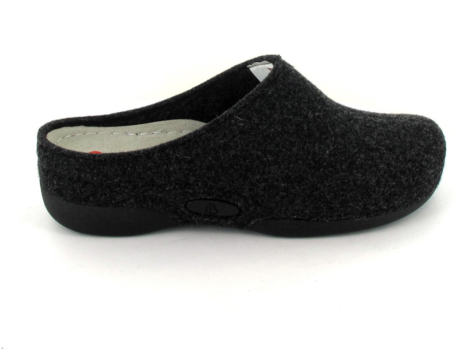 Women Berkemann | Berkemann Berkina Clog | Lauren, Dark Gray