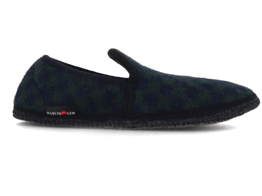 Men Haflinger | Haflinger Women Men Closed Heel Boiled Wool Slippers 'Loafer Chess', Ocean